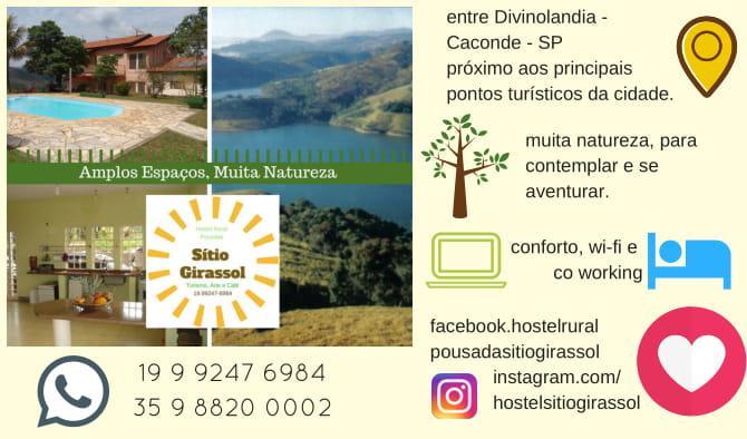 Hostel Sitio Girassol Caconde Zewnętrze zdjęcie